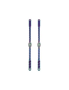 20 Cage Twisted Spring Fork Bars Oil Slick..